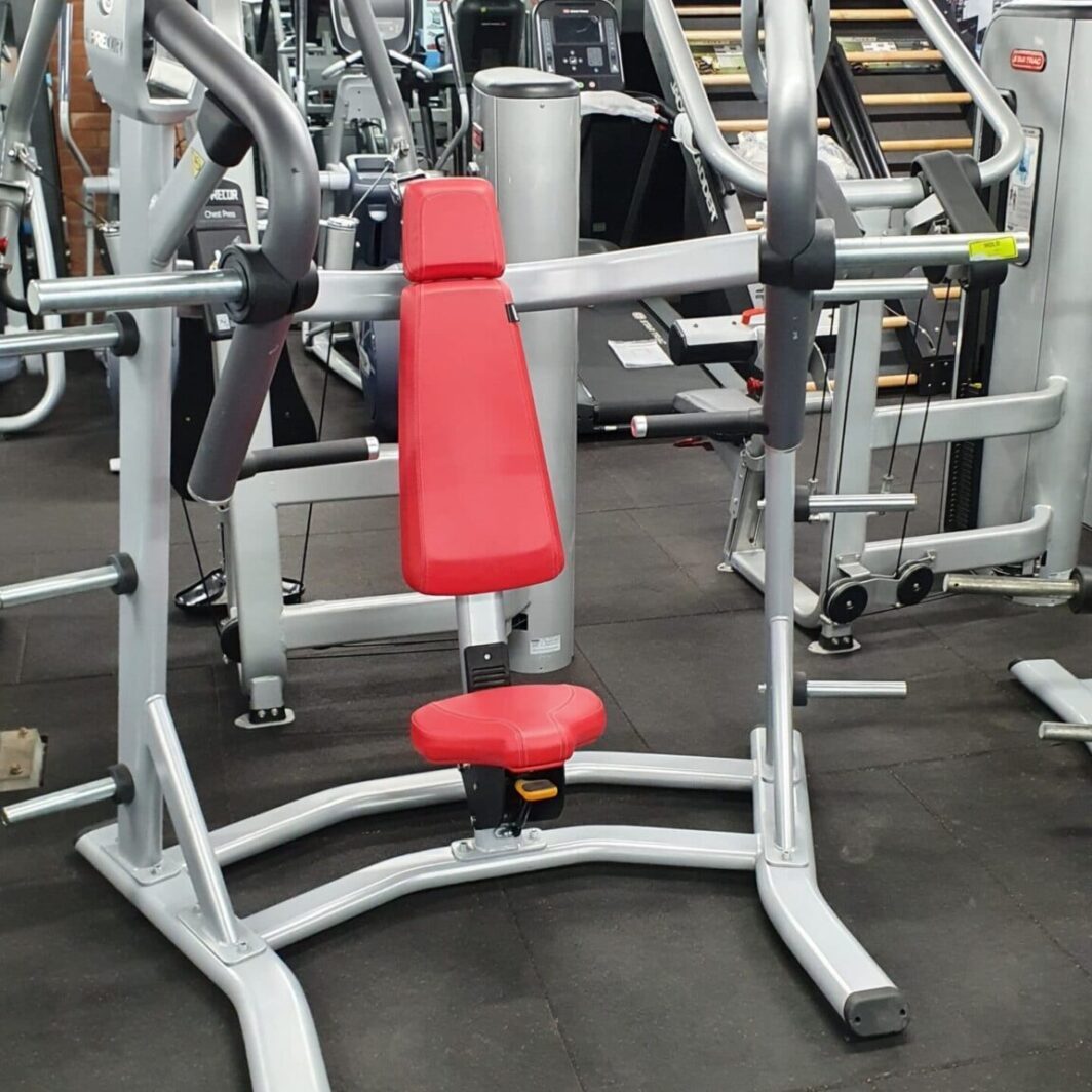 Precor Discovery Plated Loaded Chest Press second hand gym equipment front view