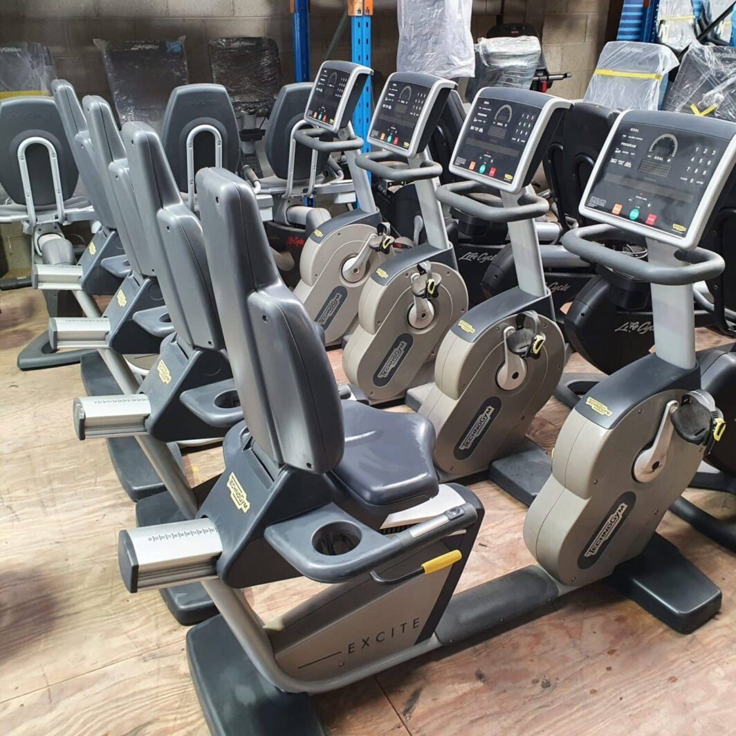 second hand TechnoGym 700 Excite Recumbent Bikes
